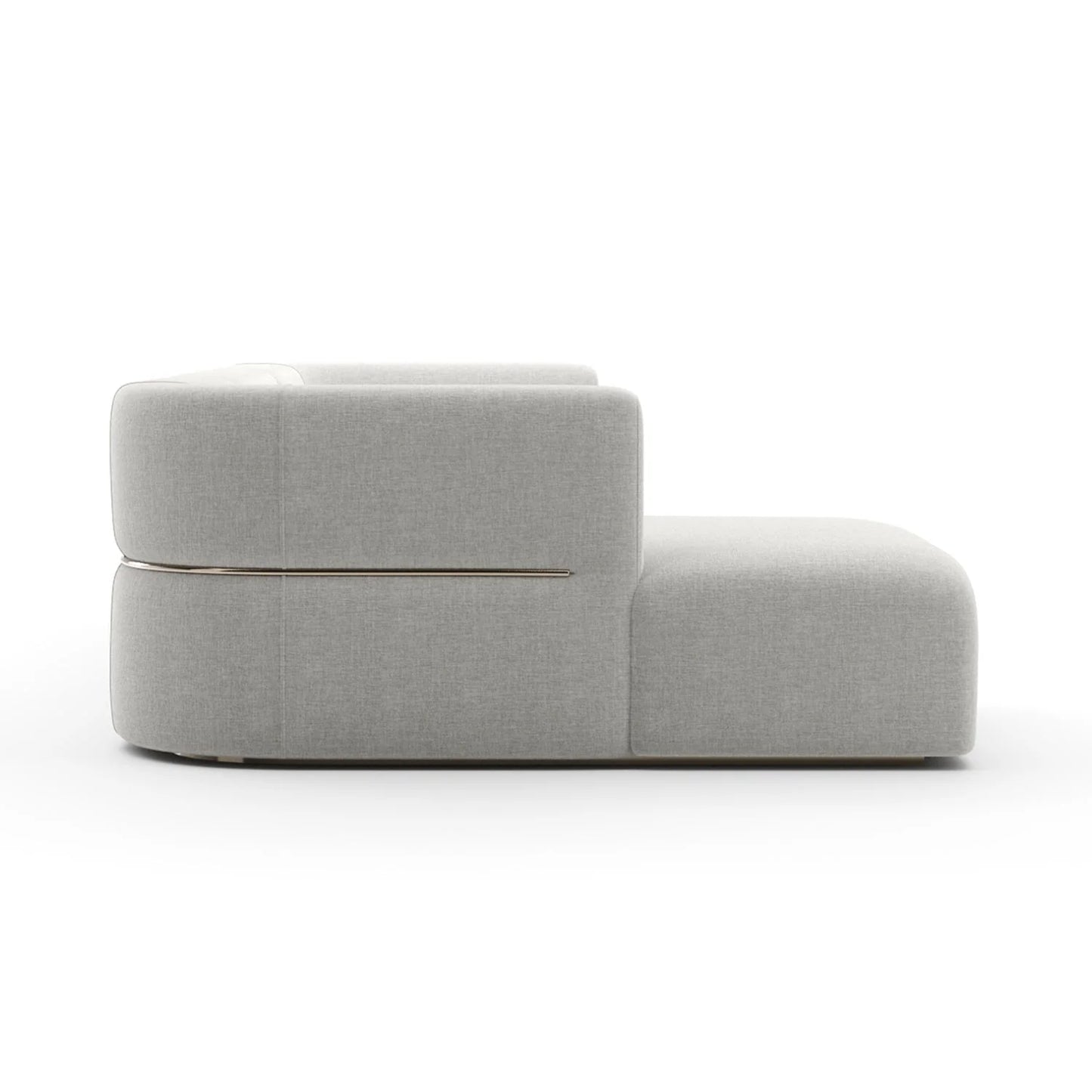 Luxury Ribbed Linen Sectional Sofa Modern Italian Style for Villa