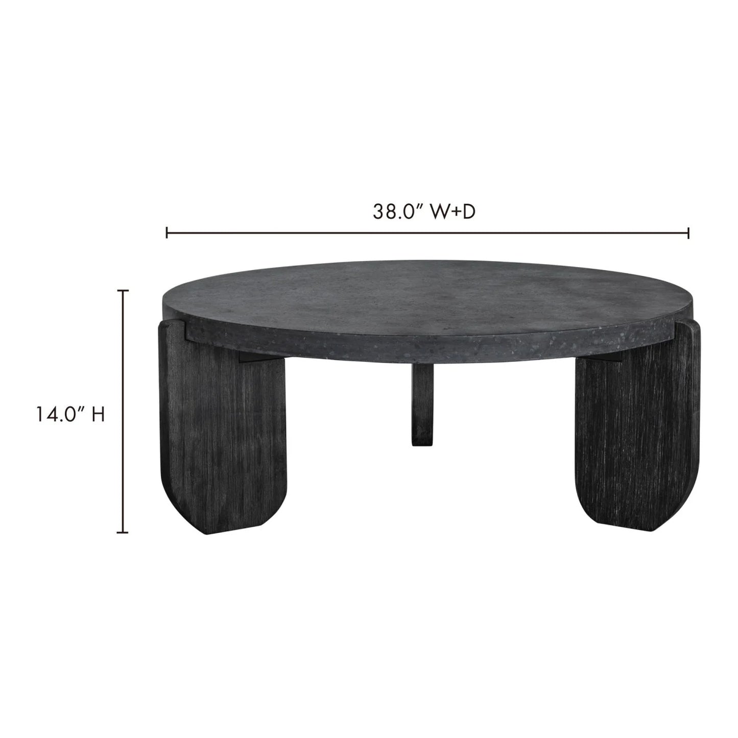 Luxury Round Acacia Wood Coffee Table Modern Italian Style for Villa