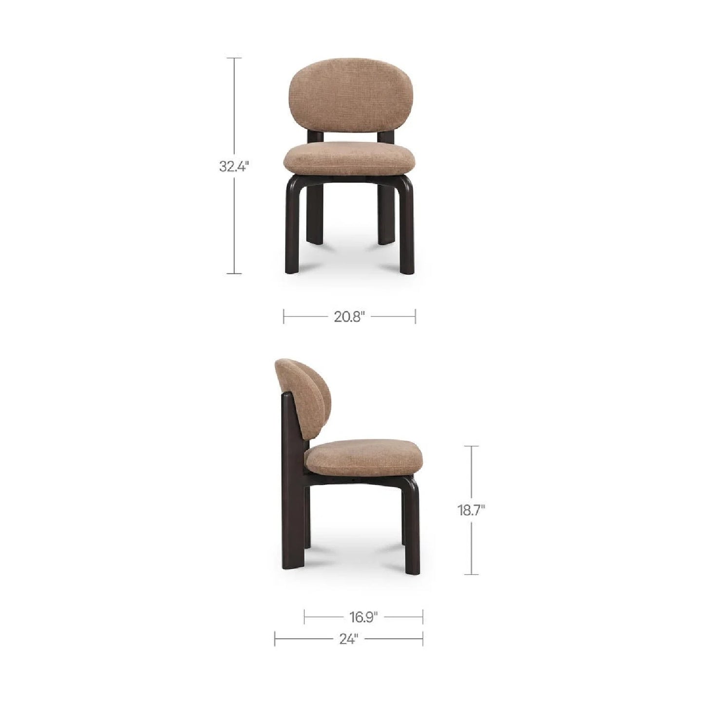 Luxury Round-Back Modern Dining Chair European Style for Villa