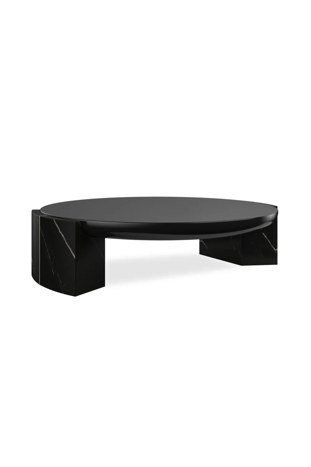 Luxury Round Hardwood Coffee Table Modern Italian Style for Villa