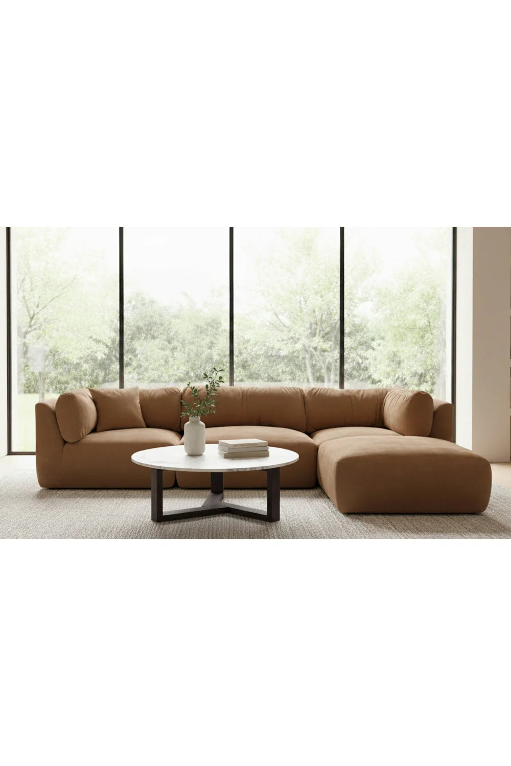 Luxury Round Marble Coffee Table Modern Italian Style for Villa
