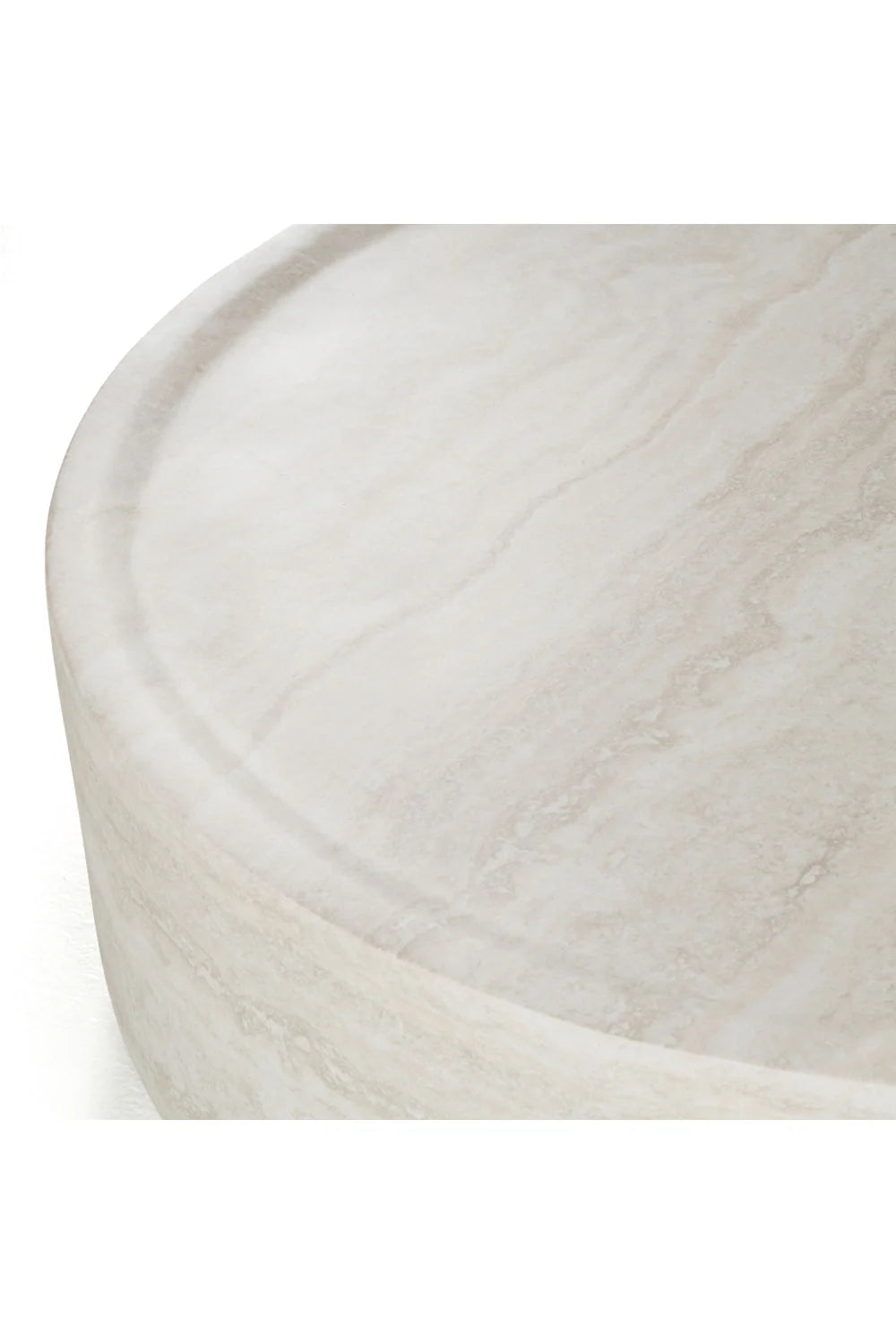 Luxury Round Travertine Coffee Table Modern Italian Style for Villa