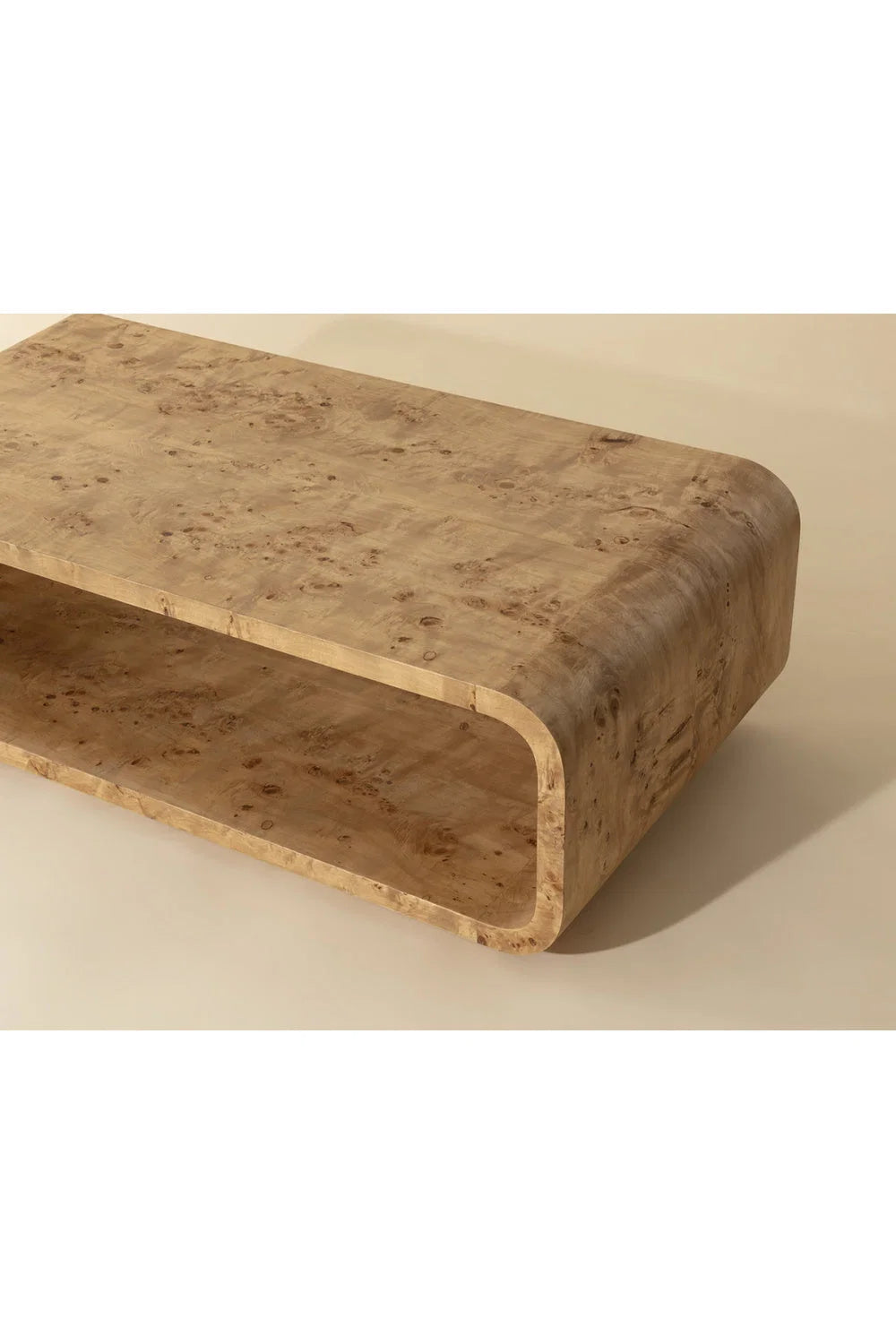 Luxury Rowena Burl Wood Coffee Table Modern Italian Style for Villa
