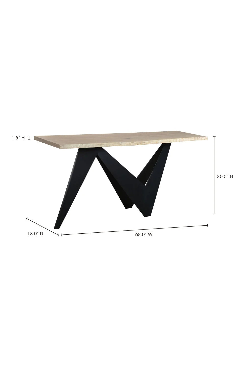 Luxury Sculptural Oak Console Table Modern Italian Style for Villa