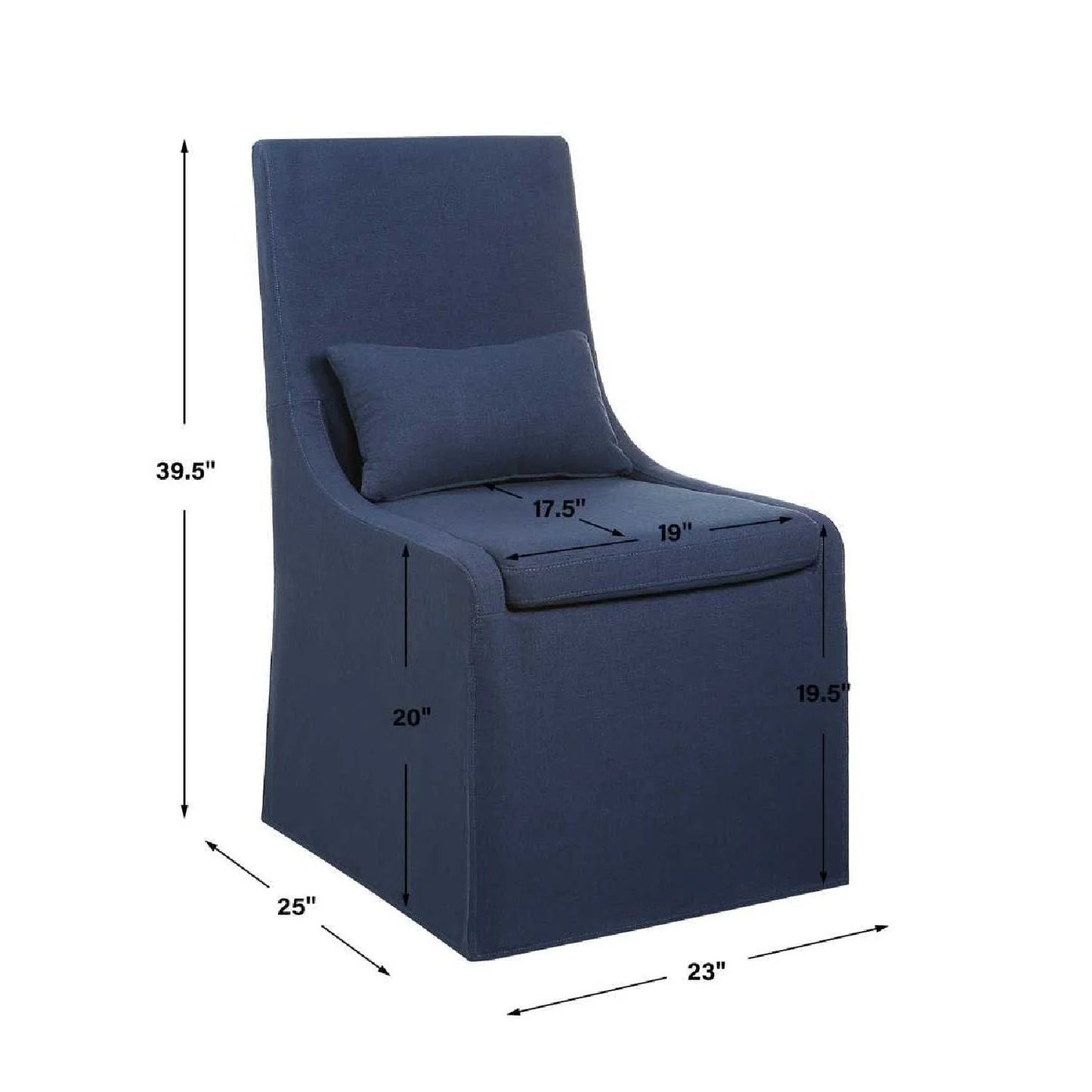 Luxury Slipcovered Fabric Accent Chair Modern European Style for Villa