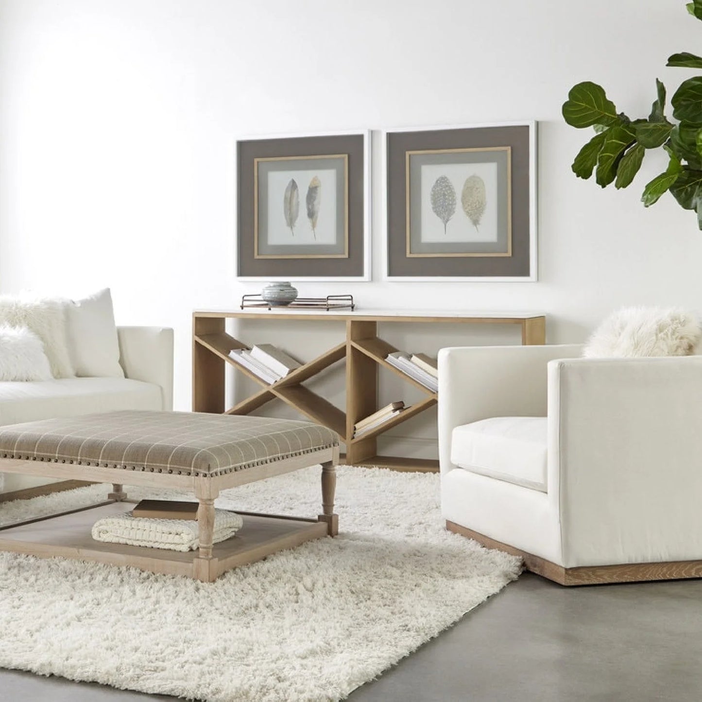 Luxury Smoke Gray Oak Console Table Modern Italian Style for Villa
