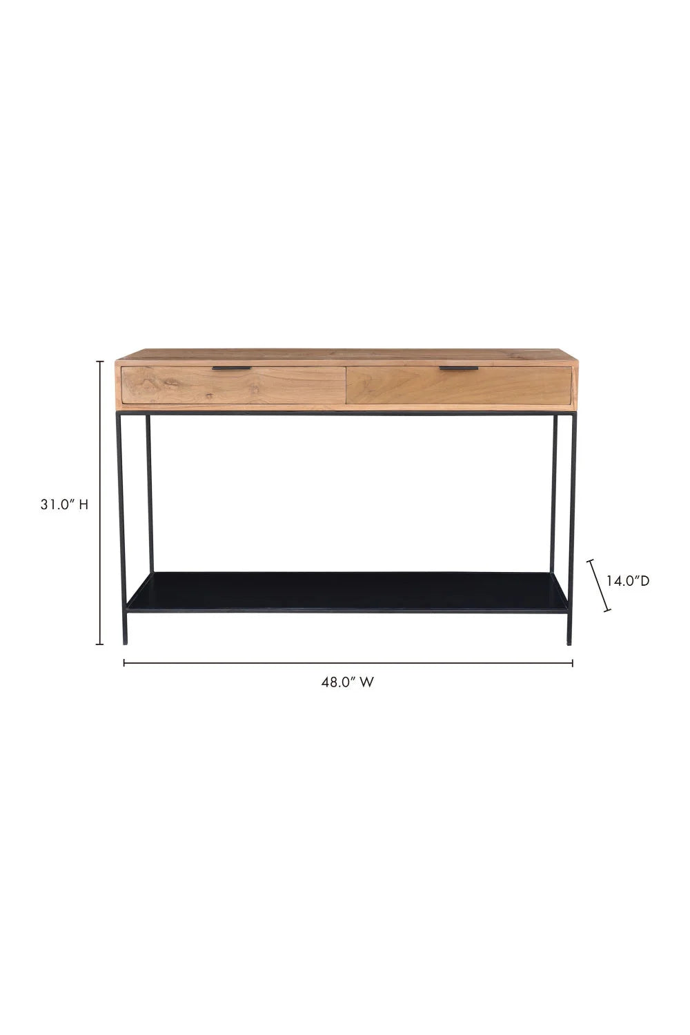 Luxury Solid Teak Wood Console Table Modern Italian Style for Villa