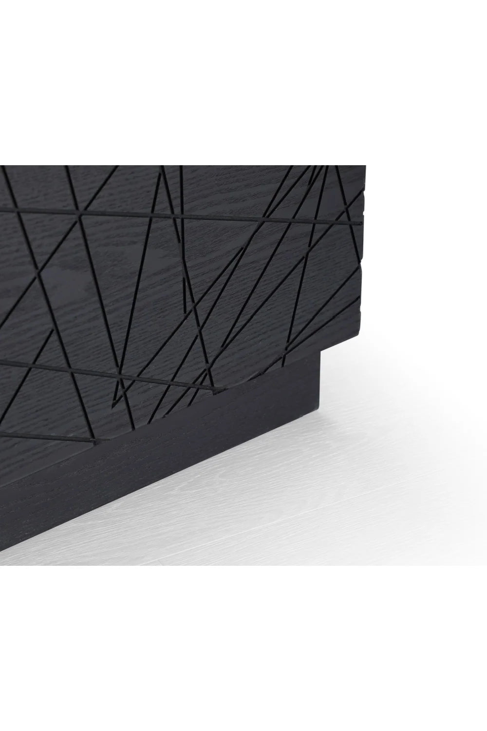 Luxury Square Black Oak Coffee Table Modern Italian Style for Villa