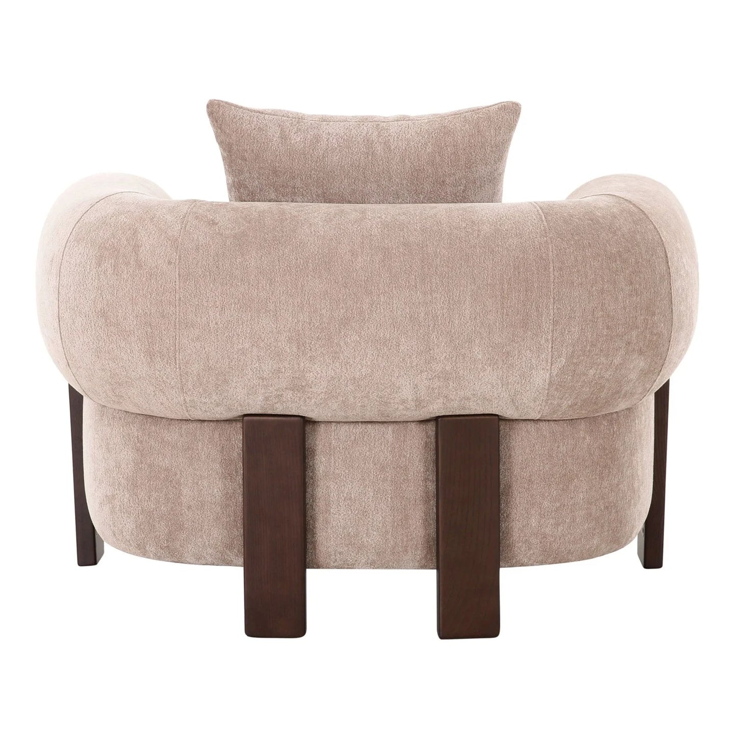 Luxury Tan Fabric Accent Chair European Style for Villa