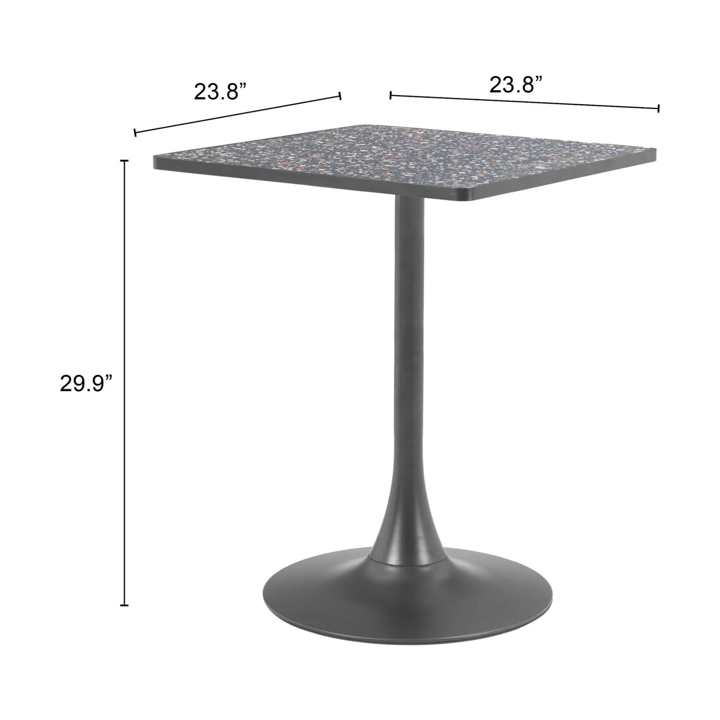 Luxury Terrazzo Square Bistro Table Modern Italian Style for Villa