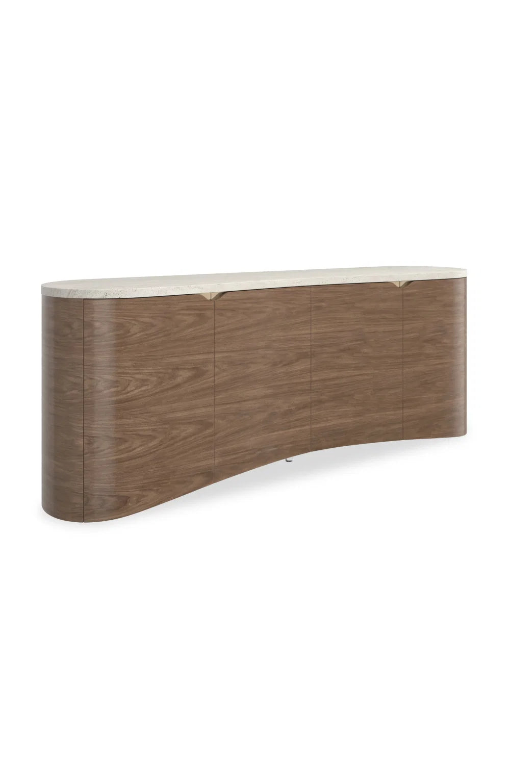 Luxury Travertine 4-Door Sideboard European Style for Villa