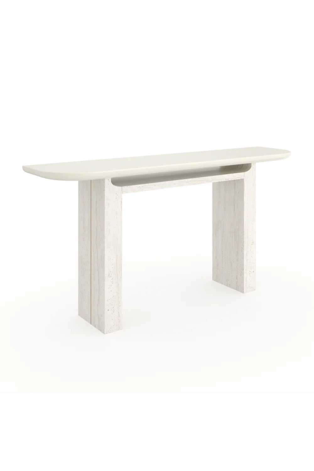 Luxury Travertine Panels Console Table Modern Italian Style for Villa