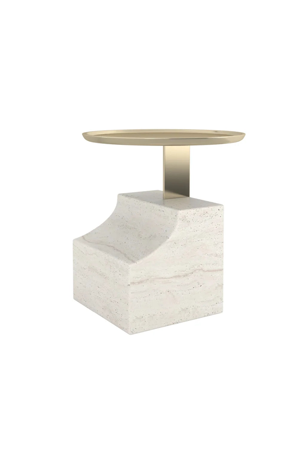 Luxury Travertine Wedge Base Coffee Table Modern Italian Style for Villa