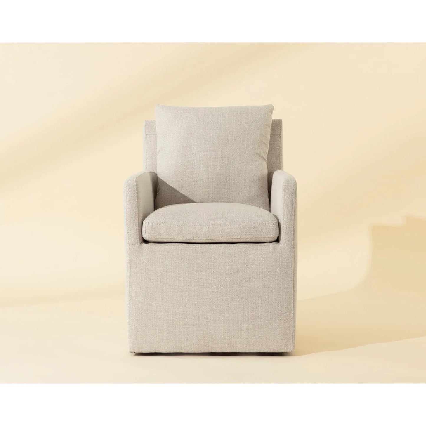 Luxury Upholstered Fabric Modern Dining Armchair European Style for Villa