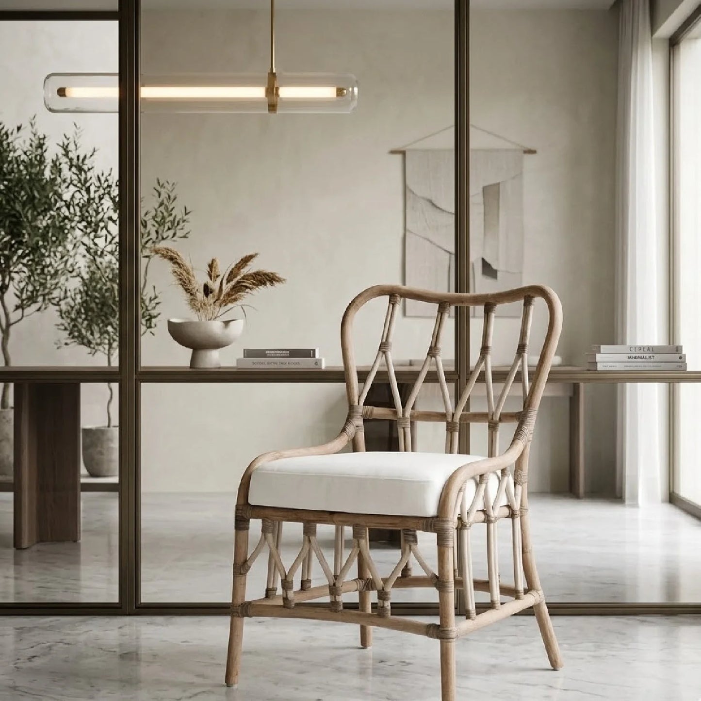 Luxury Upholstered Fabric Modern Dining Chair European Style for Villa