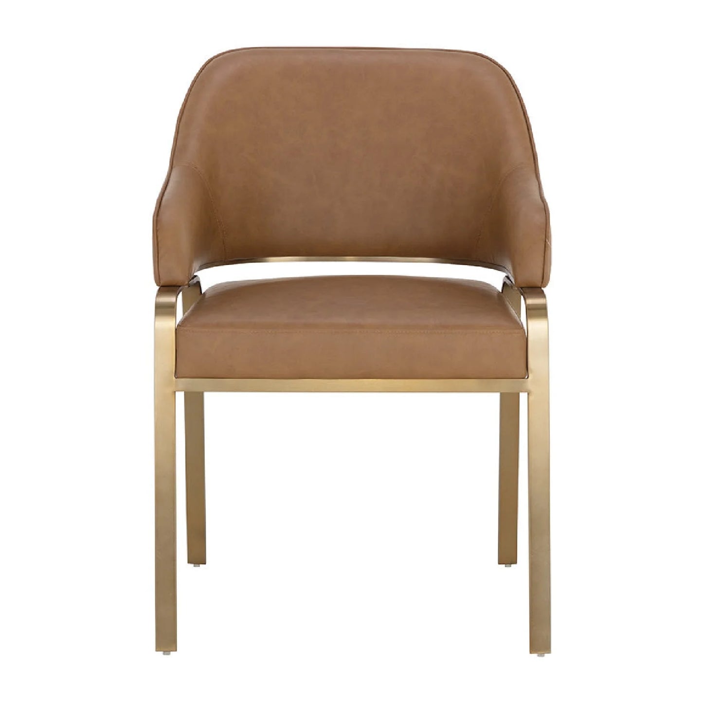 Luxury Upholstered Leather Modern Dining Armchair European Style for Villa