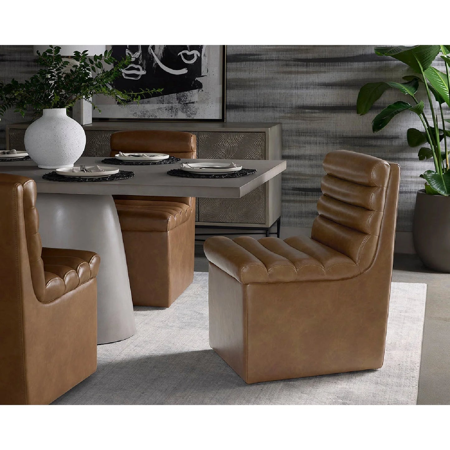 Luxury Upholstered Modern Dining Chair European Style for Villa