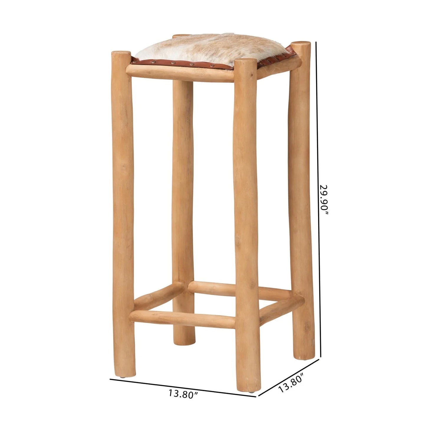 Luxury Upholstered Modern Leather Bar Stool European Style for Villa