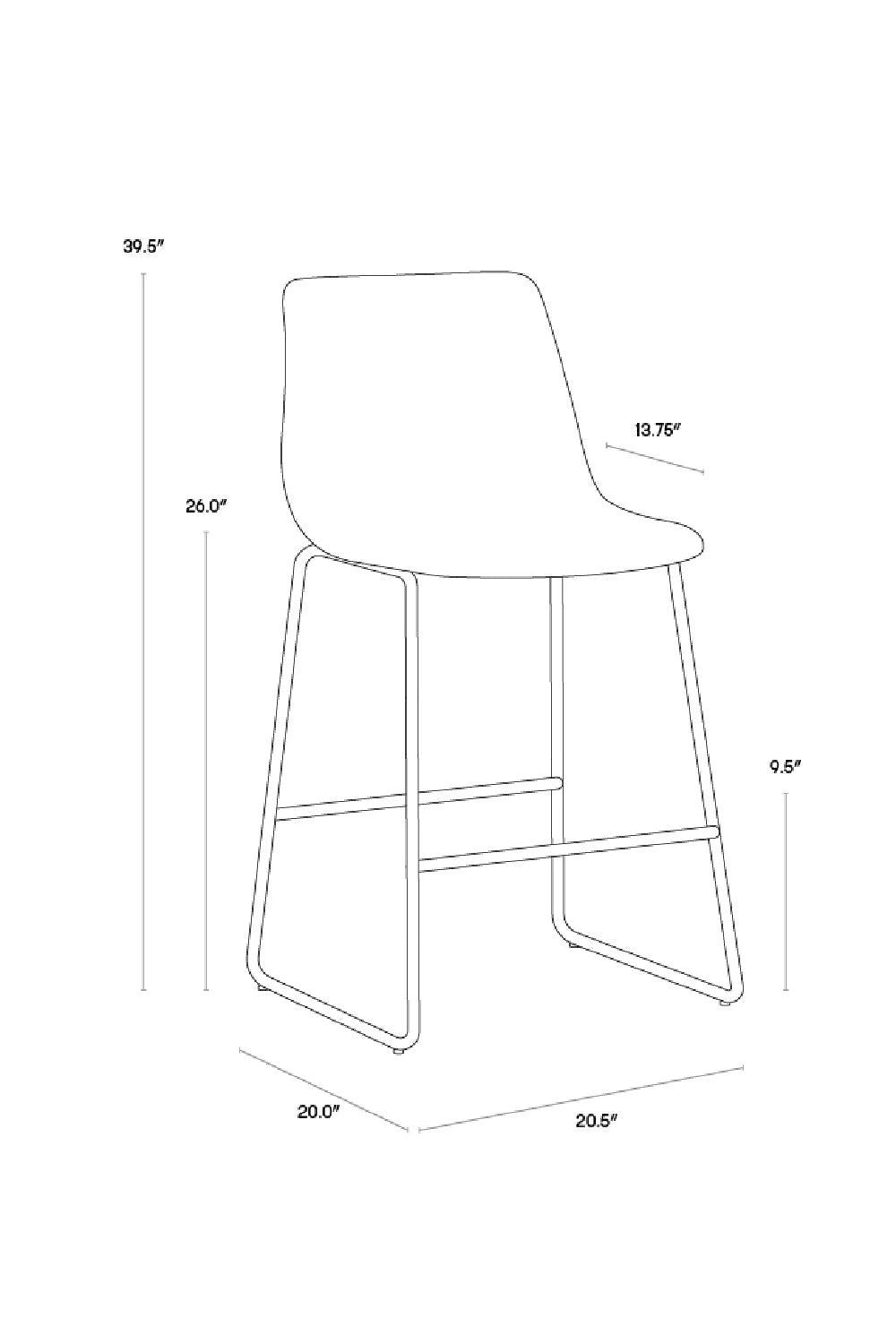 Luxury Upholstered Modern Leather Counter Stool European Style for Villa