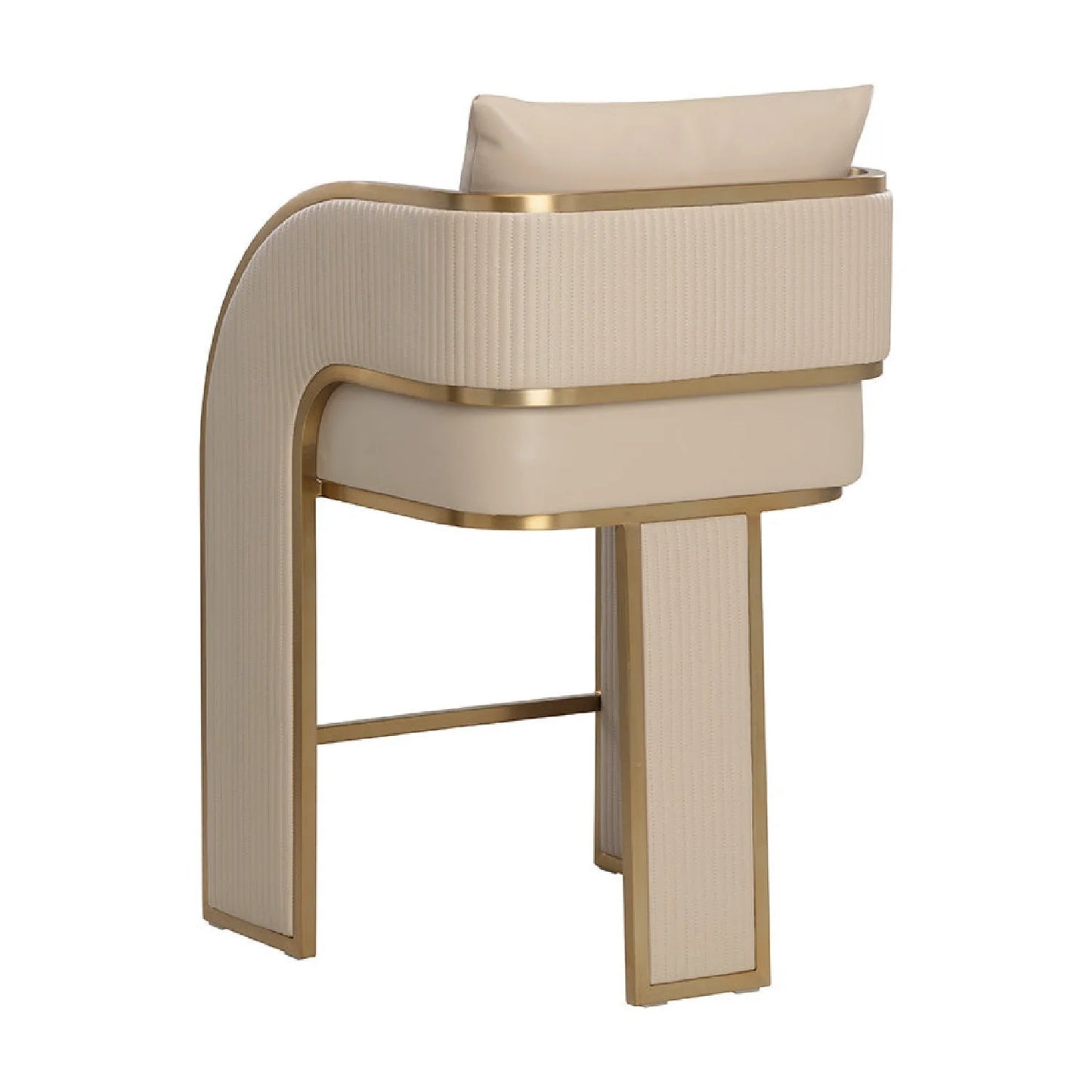 Luxury Upholstered Modern Leather Counter Stool European Style for Villa