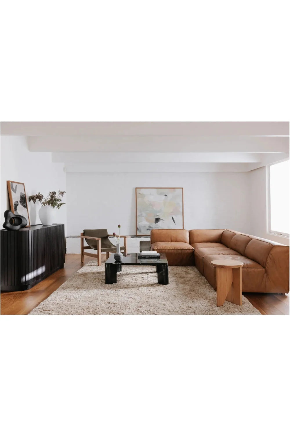 Luxury Upholstered Modern Leather Ottoman European Style for Villa