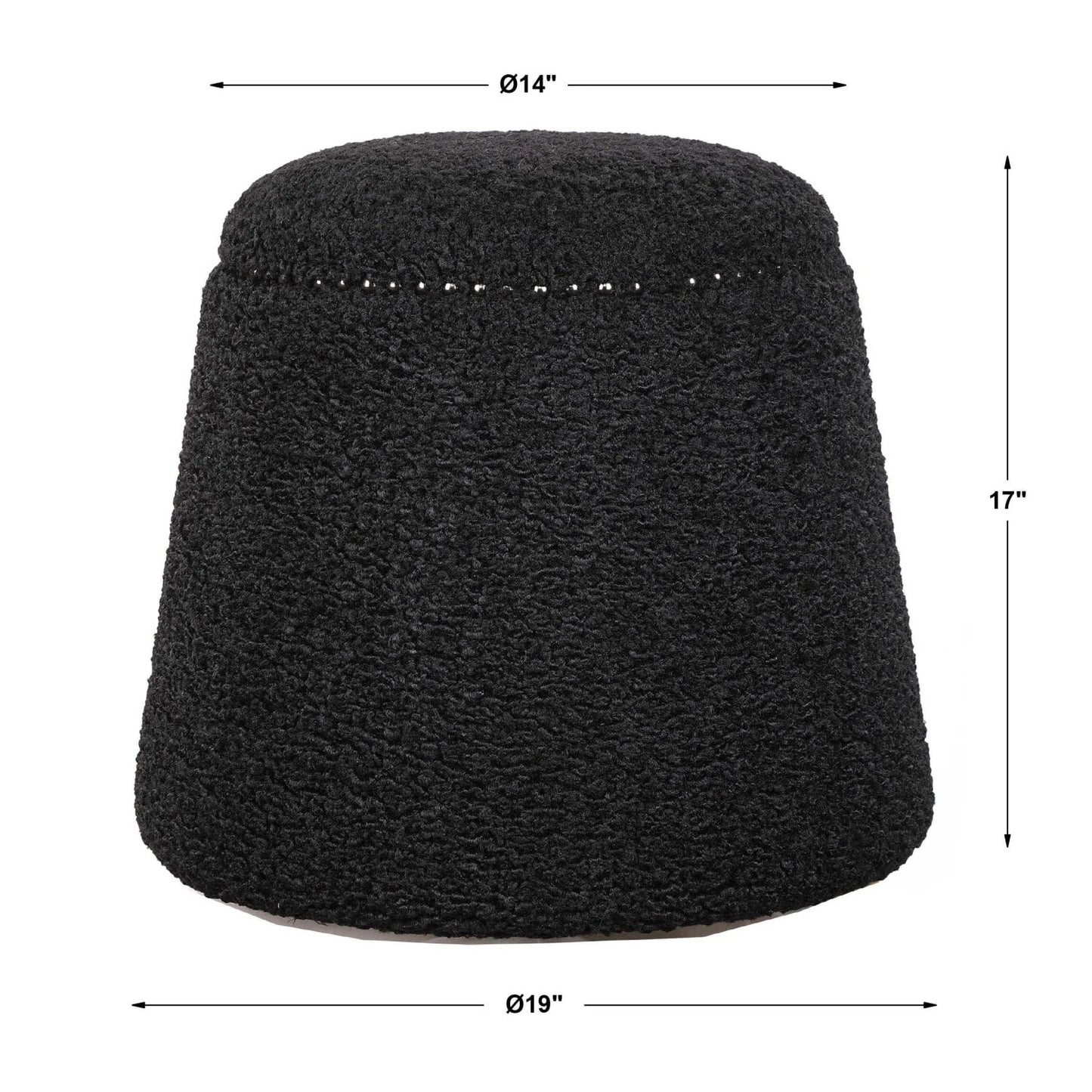 Luxury Upholstered Modern Shearling Ottoman European Style for Villa
