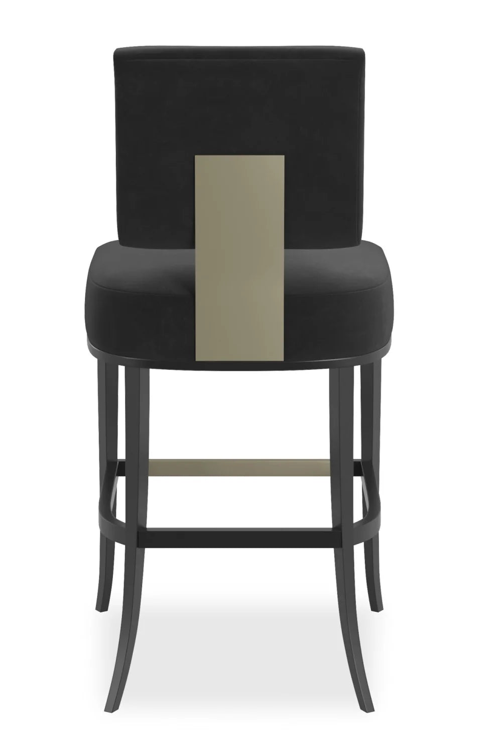 Luxury Upholstered Modern Square-Back Counter Stool European Style for Villa
