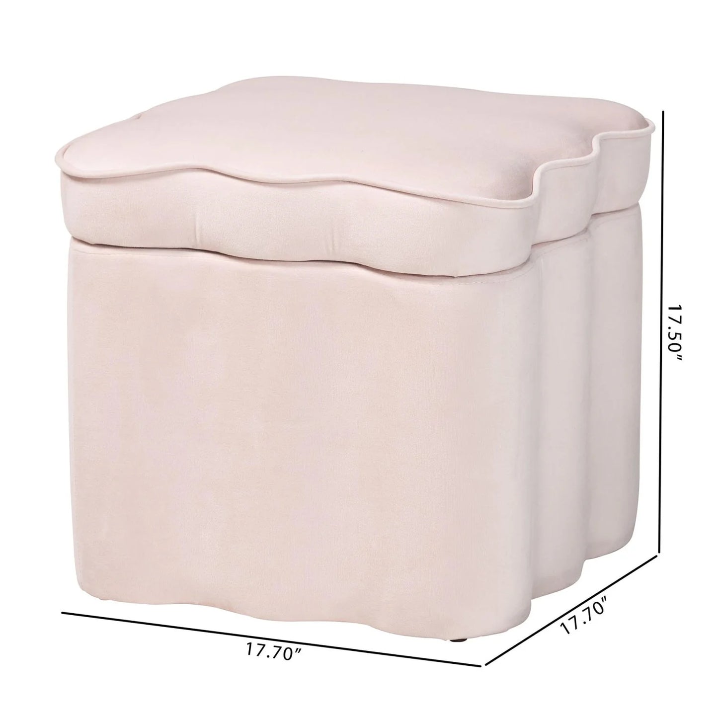 Luxury Upholstered Modern Velvet Ottoman European Style for Villa