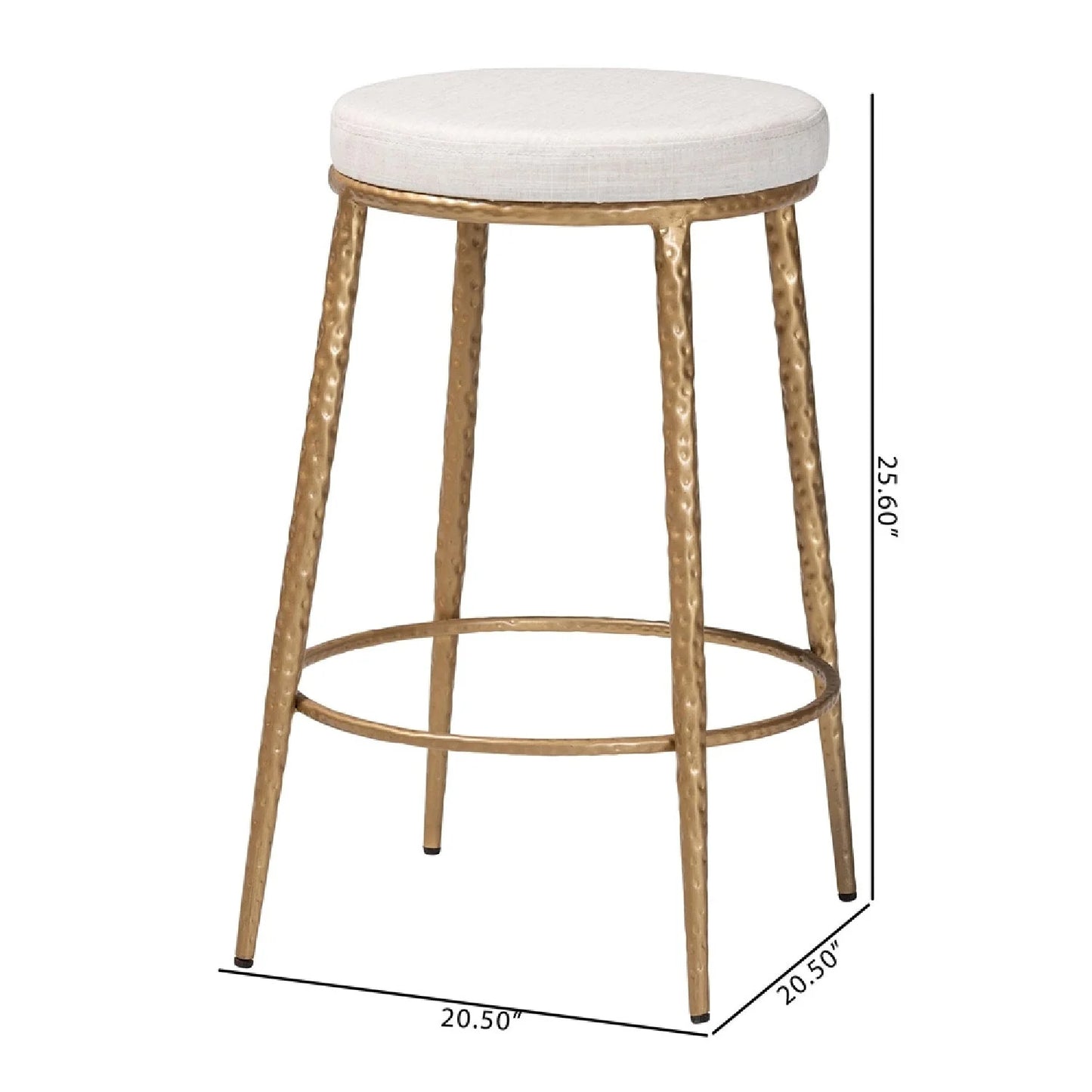 Luxury Upholstered Modern White Counter Stool European Style for Villa