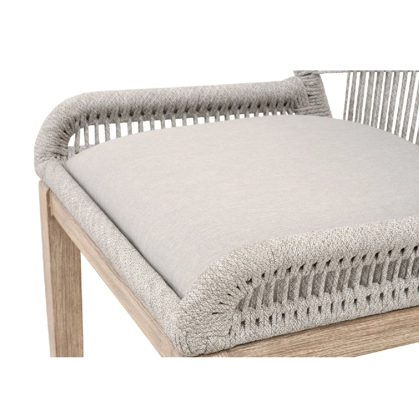 Luxury Upholstered Modern Woven Rope Bar Stool European Style for Villa
