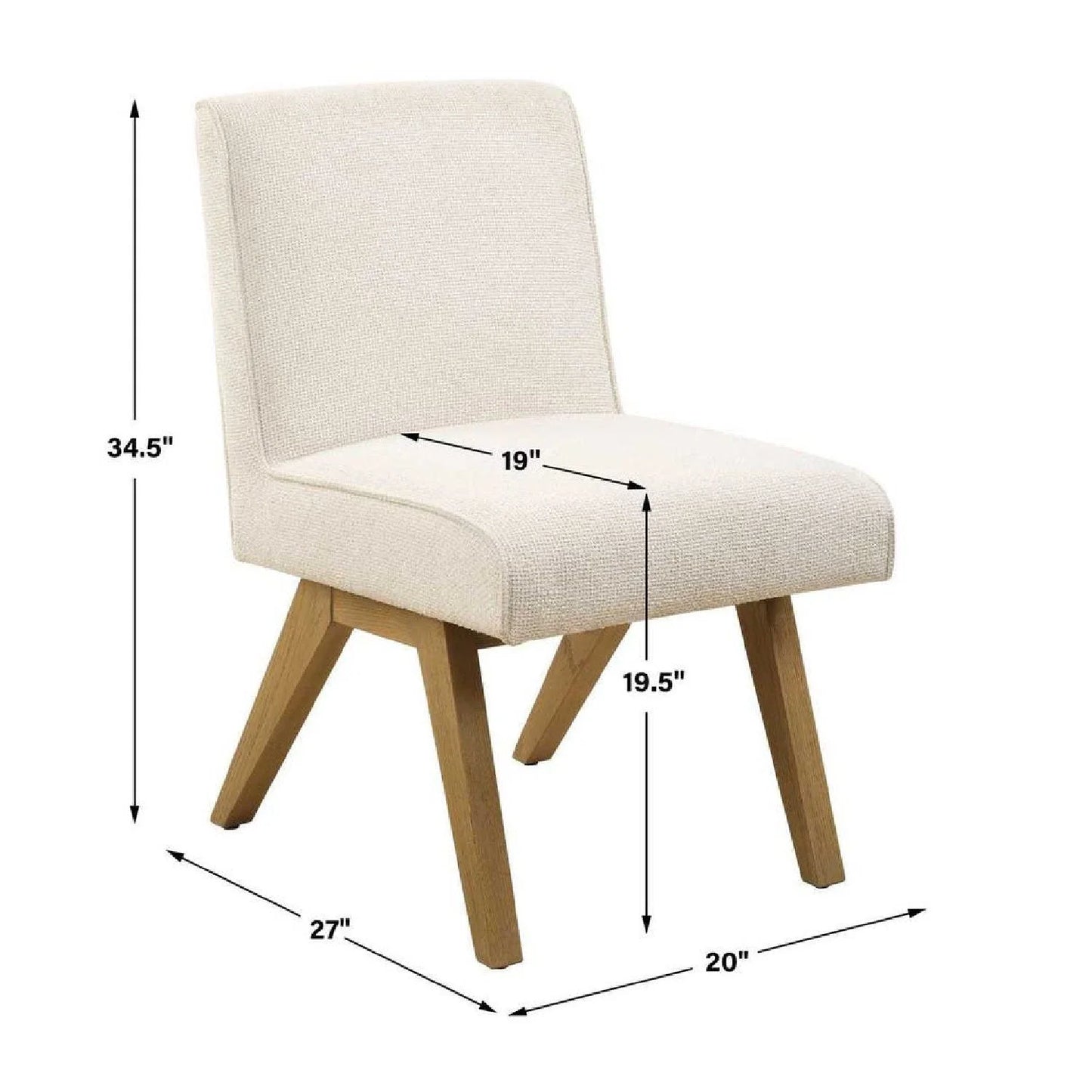 Luxury Upholstered Oak Modern Dining Chair European Style for Villa
