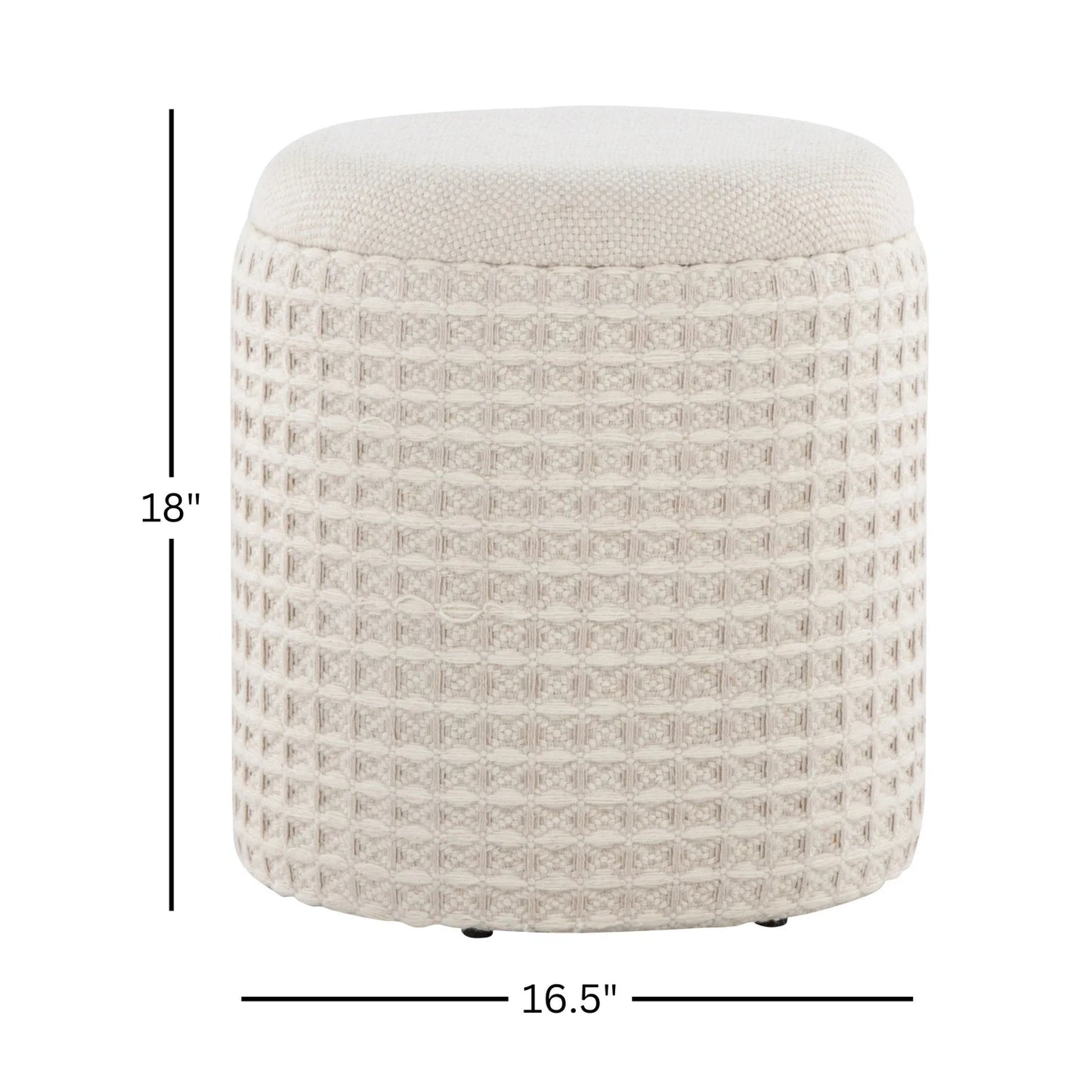 Luxury Upholstered Textured Storage Ottoman European Style for Villa