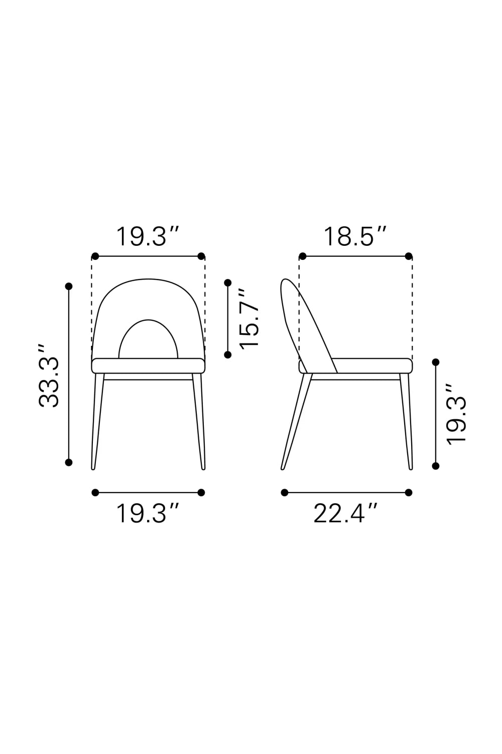 Luxury Upholstered Velvet Modern Dining Chair European Style for Villa