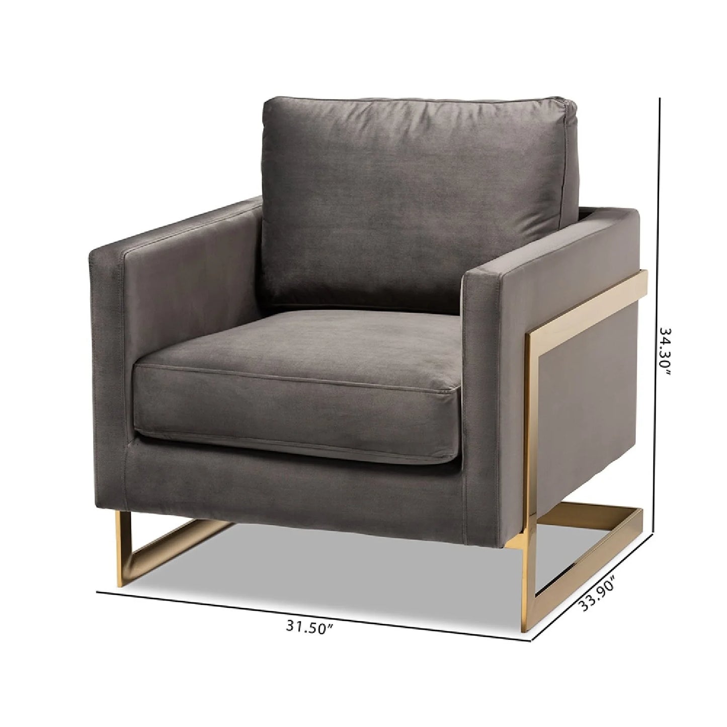 Luxury Velvet Matteo Accent Chair Modern Italian Style for Villa