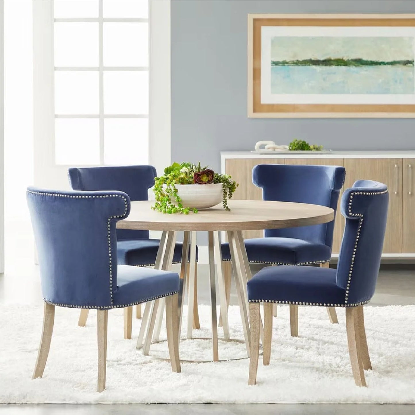 Luxury Velvet Modern Dining Chair European Style for Villa