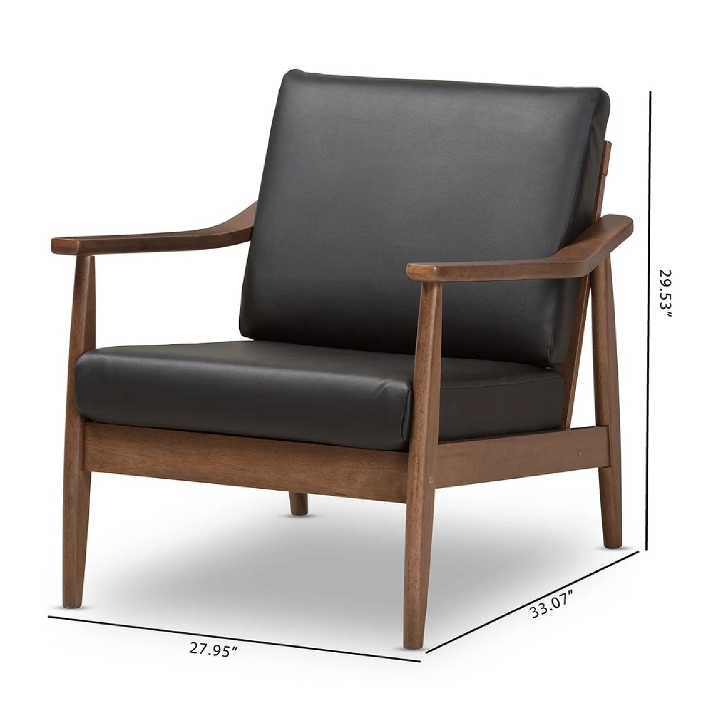 Luxury Walnut Framed Lounge Chair European Style for Villa