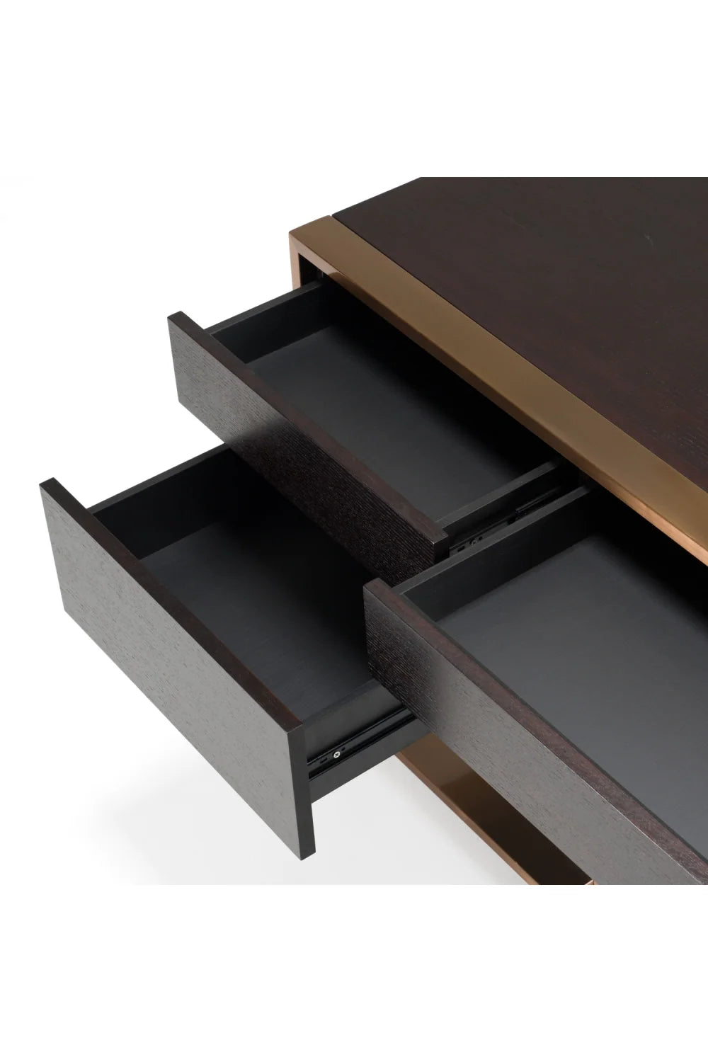 Luxury Wenge Veneer 3-Drawer Modern Desk European Style for Villa