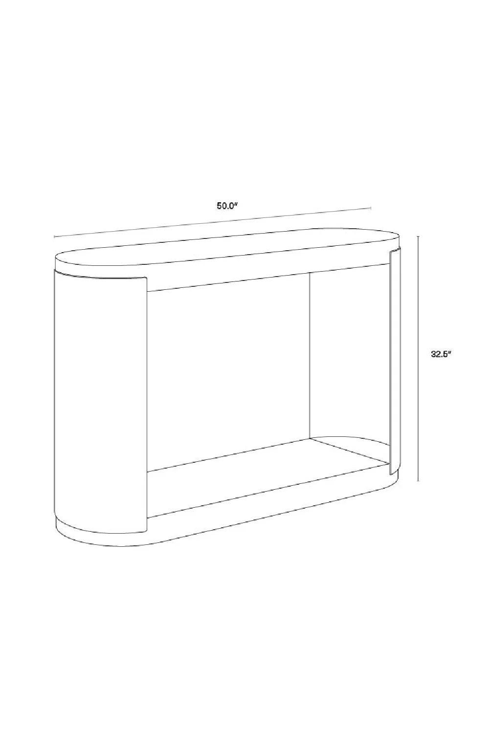 Luxury White Concrete Console Table Modern Italian Style for Villa