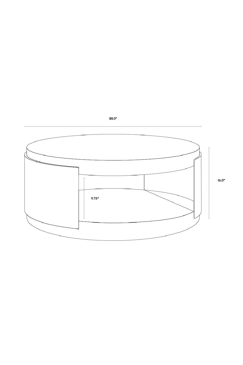 Luxury White Concrete Round Coffee Table Modern Italian Style for Villa