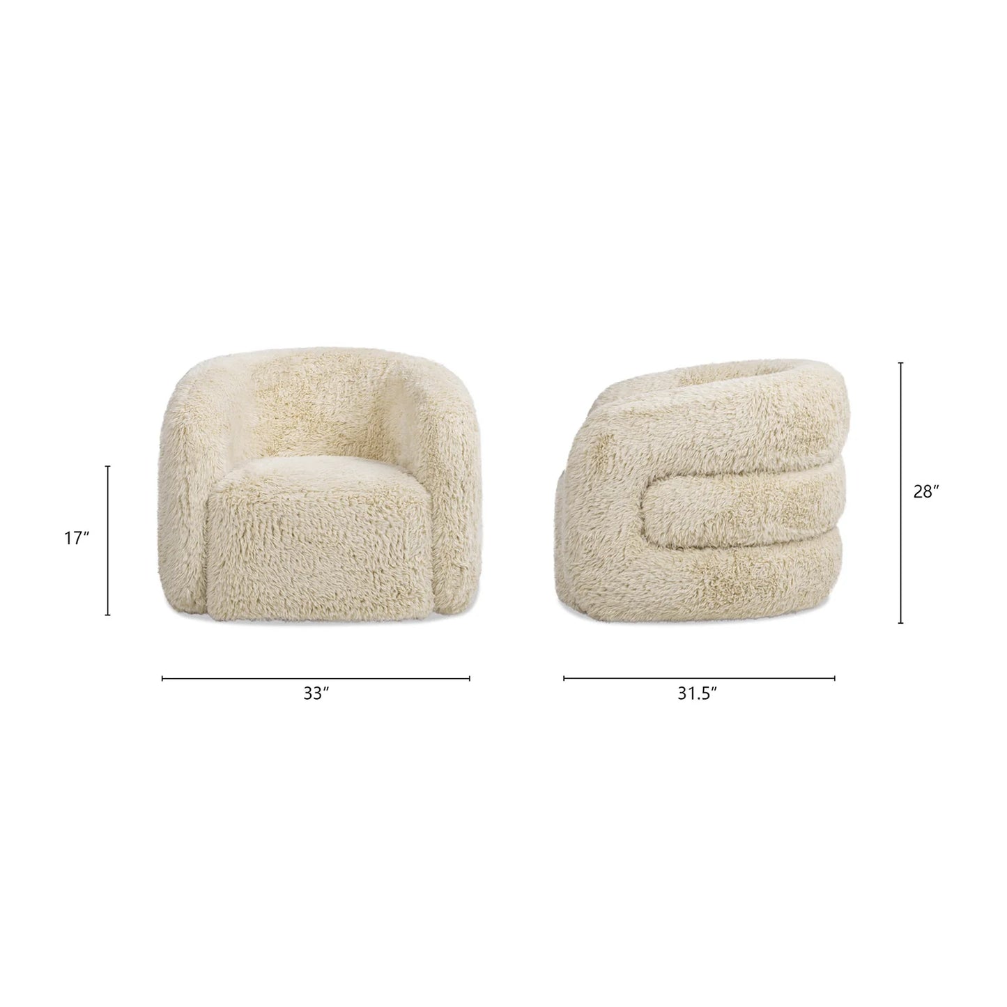 Luxury White Fabric Swivel Lounge Chair Modern Italian Style for Villa