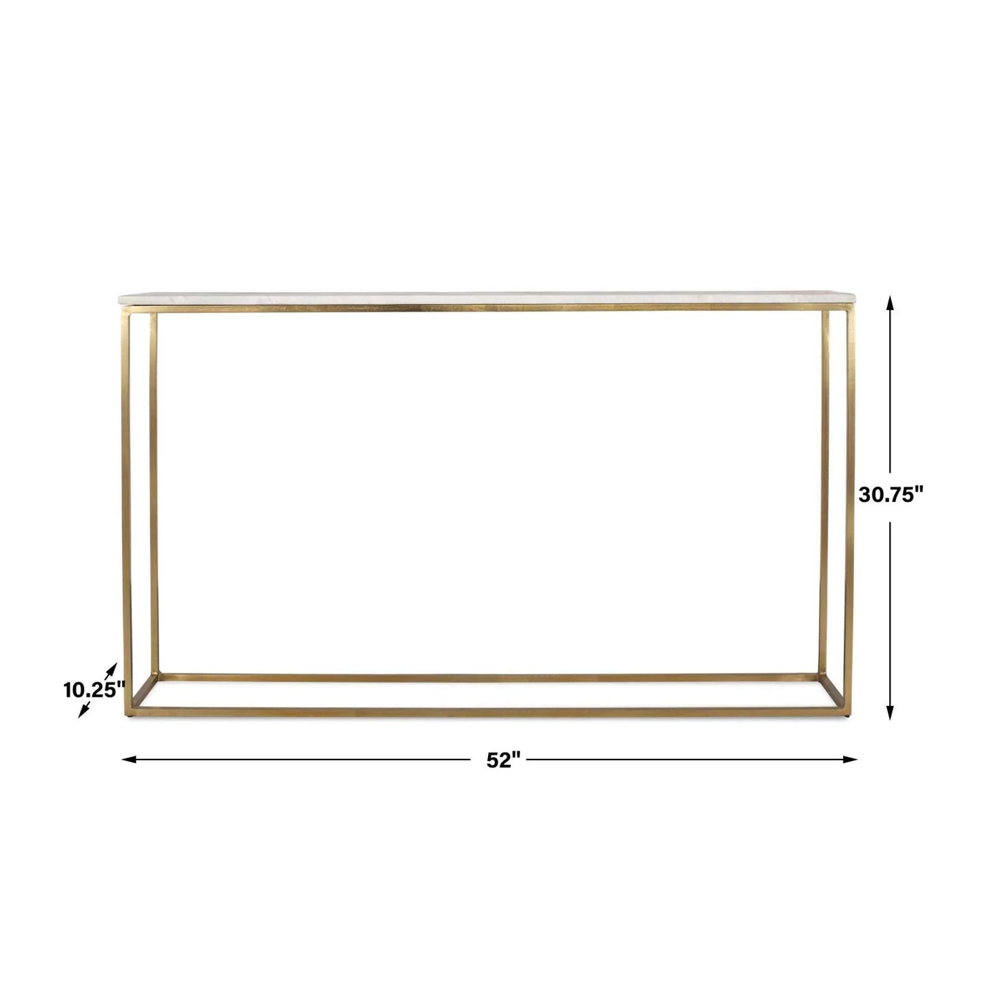 Luxury White Marble Console Table Modern Italian Style for Villa