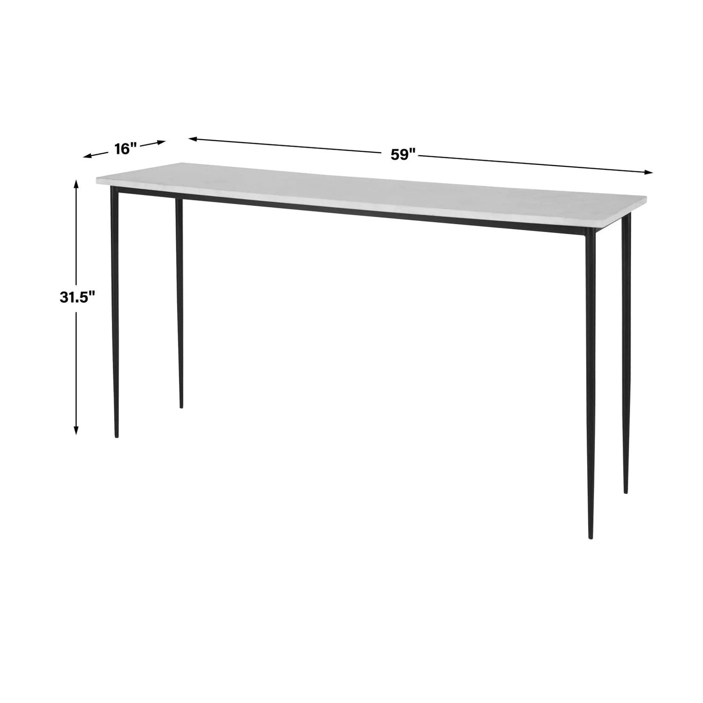 Luxury White Marble Console Table Modern Italian Style for Villa