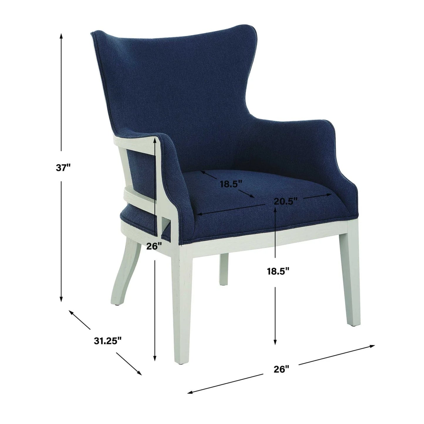 Luxury Woven Blue Accent Chair European Style for Villa