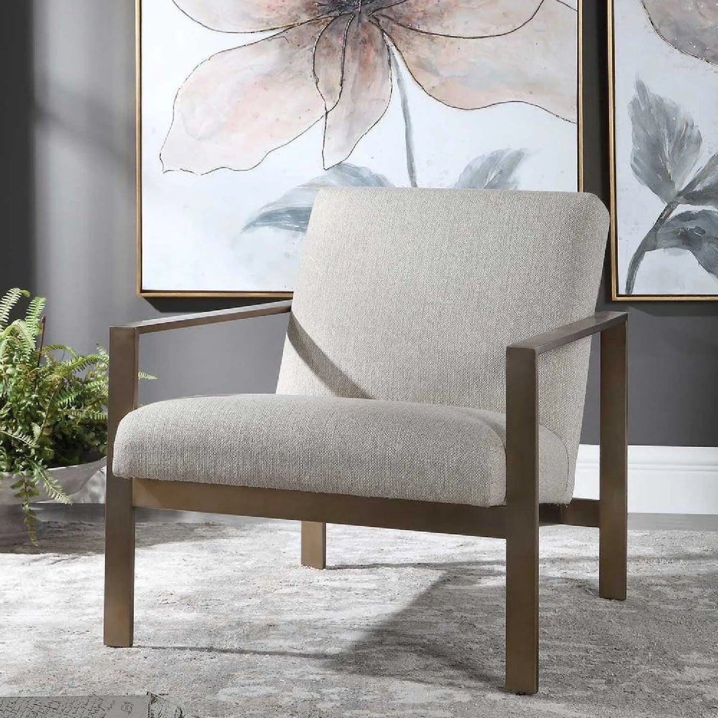 Luxury Woven Fabric Accent Chair Modern Italian Style for Villa