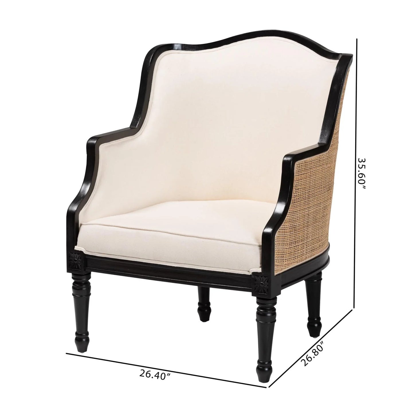 Luxury Woven Rattan Accent Chair Modern Italian Style for Villa