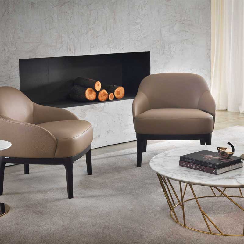 Luxury Paris Lounge Armchair Modern Italian Style for Villa