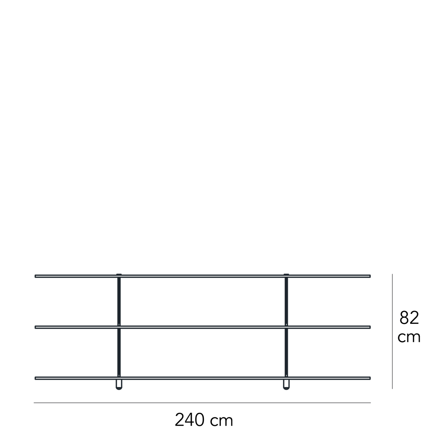Teso Console Table – Floating Glass Shelves by Renzo Piano | F2720CO150TR20