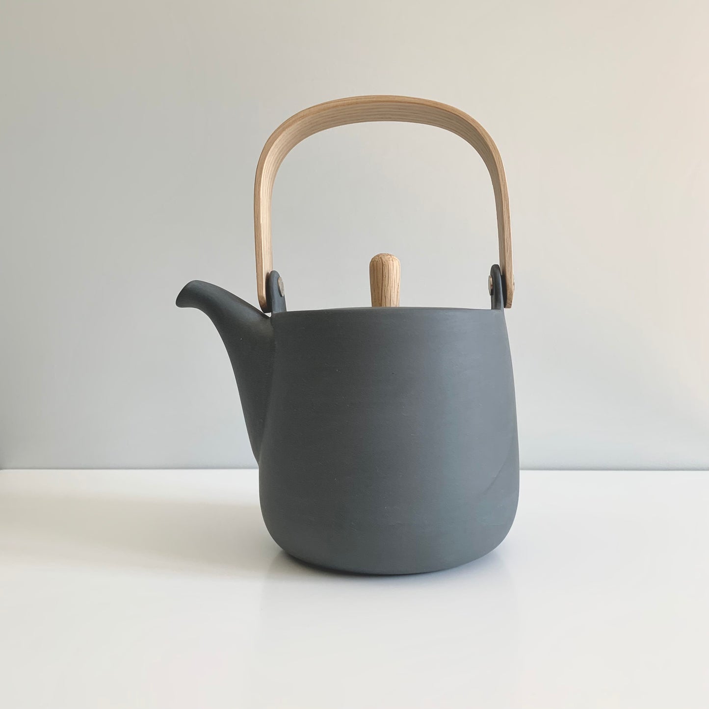 Sue Pryke teapot in charcoal colour