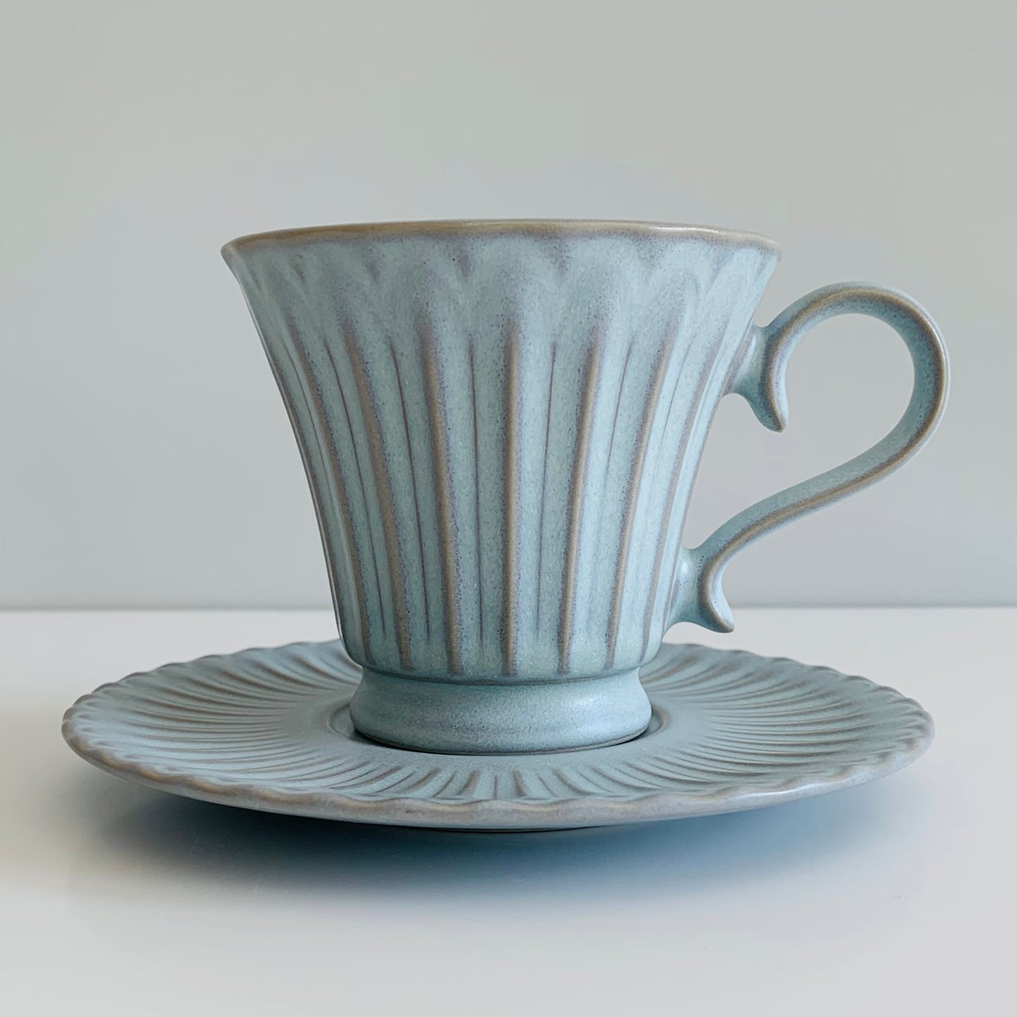 Pale Blue Teacup, Teacup and saucer set