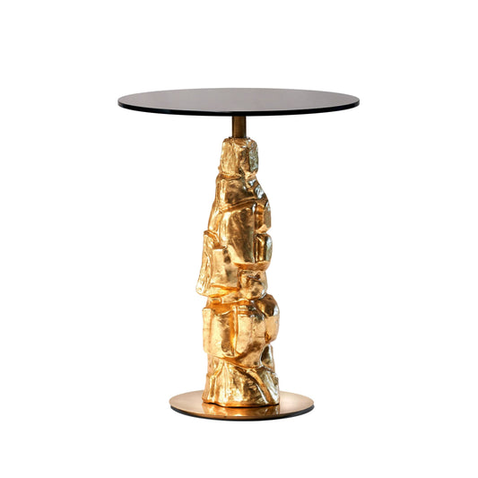 Luxury EDITH Ceramic Glass Side Table Modern Italian Style for Villa